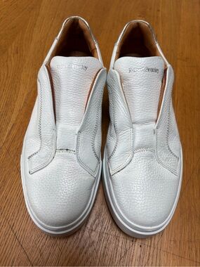 Russell & Bromley White Park Up Laceless Platform Sneakers